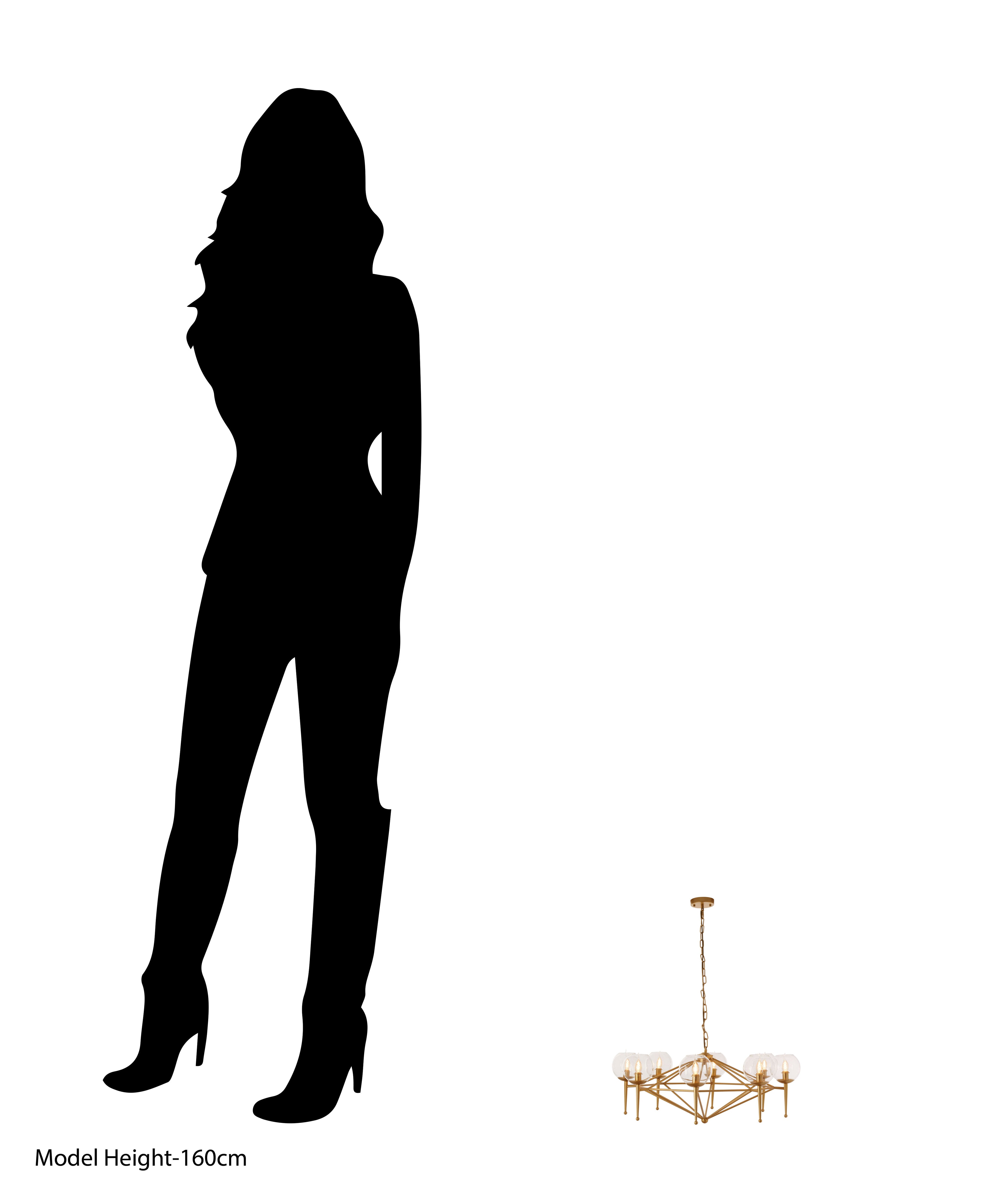 Abira Gold 8 Arm Geo Pendant Lamp